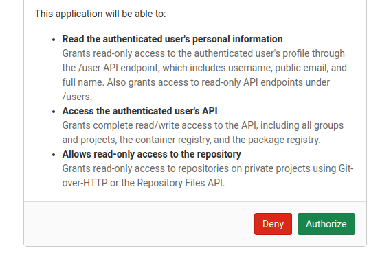 Gitlab Authorization